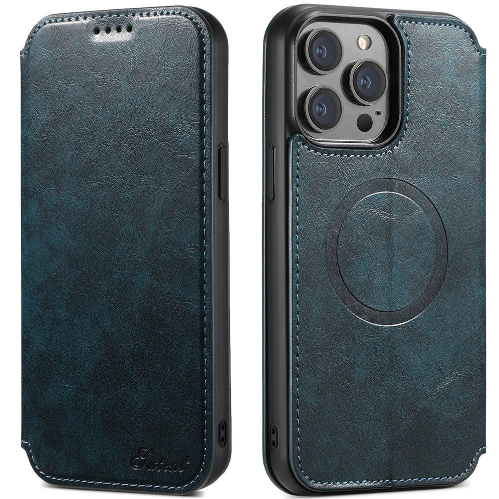 SUTENI J05 til iPhone 13 Pro Max telefoncover, kompatibel med MagSafe PU-læderstander Wallet Cover SUTENI J05 til iPhone 13 Pro Max telefoncover, kompatibel med MagSafe PU-læderstander Wallet Cover